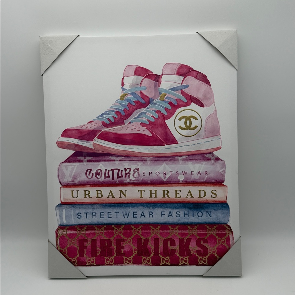Inspiration‎ Design Stylish Pink High-Top Sneakers 20x16